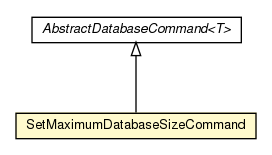Package class diagram package SetMaximumDatabaseSizeCommand